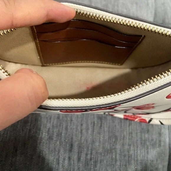 Coach Cherry Pattern Shoulder Bag - Red and Cream - Picture 6 of 7